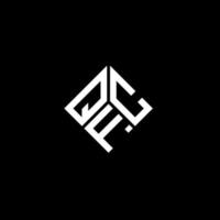 qfc-Brief-Logo-Design auf schwarzem Hintergrund. qfc kreative Initialen schreiben Logo-Konzept. qfc Briefgestaltung. vektor