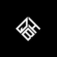 qbh brev logotyp design på svart bakgrund. qbh kreativa initialer bokstavslogotyp koncept. qbh bokstavsdesign. vektor