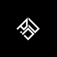 pdu-Brief-Logo-Design auf schwarzem Hintergrund. pdu kreative Initialen schreiben Logo-Konzept. PDU-Briefgestaltung. vektor