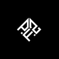 pfz brev logotyp design på svart bakgrund. pfz kreativa initialer brev logotyp koncept. pfz bokstavsdesign. vektor
