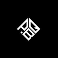 pbq brev logotyp design på svart bakgrund. pbq kreativa initialer brev logotyp koncept. pbq bokstavsdesign. vektor