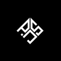 pjs-Buchstaben-Logo-Design auf schwarzem Hintergrund. pjs kreative Initialen schreiben Logo-Konzept. pjs Briefgestaltung. vektor