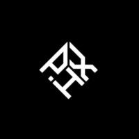 phx brev logotyp design på svart bakgrund. phx kreativa initialer brev logotyp koncept. phx-bokstavsdesign. vektor