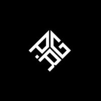 prg-Brief-Logo-Design auf schwarzem Hintergrund. pg kreatives Initialen-Buchstaben-Logo-Konzept. prg Briefgestaltung. vektor