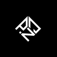 pnj-Buchstaben-Logo-Design auf schwarzem Hintergrund. pnj kreative Initialen schreiben Logo-Konzept. pnj Briefgestaltung. vektor