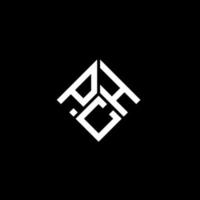 pch brev logotyp design på svart bakgrund. pch kreativa initialer brev logotyp koncept. pch bokstavsdesign. vektor