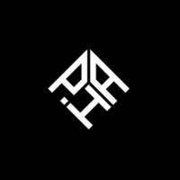 pha-Buchstaben-Logo-Design auf schwarzem Hintergrund. pha kreative Initialen schreiben Logo-Konzept. pha-Briefgestaltung. vektor