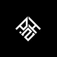 pzh-Buchstaben-Logo-Design auf schwarzem Hintergrund. pzh kreative Initialen schreiben Logo-Konzept. pzh Briefgestaltung. vektor