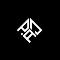 paj-Buchstaben-Logo-Design auf schwarzem Hintergrund. paj kreative Initialen schreiben Logo-Konzept. Paj-Buchstaben-Design. vektor