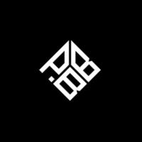 pbb brev logotyp design på svart bakgrund. pbb kreativa initialer brev logotyp koncept. pbb bokstavsdesign. vektor