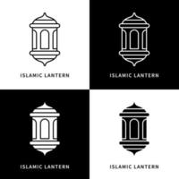 Laterne Ramadan islamische Ikone. Lichtdekoration Vektor Symbol Illustration