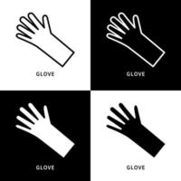 handske ikon symbol illustration. hand gest logotyp. hand skydd design vektor ikoner set