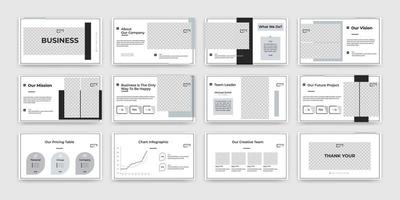 business powerpoint presentation mallar set vektor