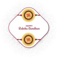 gratulationskort design med raksha bandhan firande bakgrund vektor