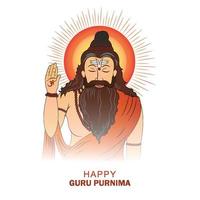 hedra firande guru purnima kort bakgrund vektor