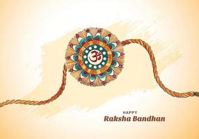 hand zeichnen künstlerisches raksha bandhan indisches festivalkartendesign vektor