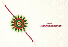 vacker dekorativ rakhi för indisk festival raksha bandhan kortdesign vektor