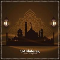 eid mubarak islamisk festival bakgrund vektor