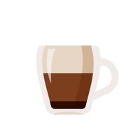 Heißer Kaffeebecher-Vektor. beliebte Getränkekarte im Café zum Aufwachen am Morgen