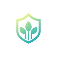 gröda skydd ikon, vektor logotyp
