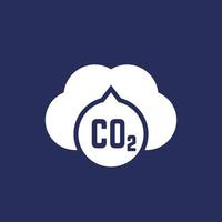 CO2-Gas, Vektorsymbol für Kohlenstoffemissionen vektor