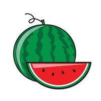 Wassermelonenfruchtillustrations-Vektordesign vektor