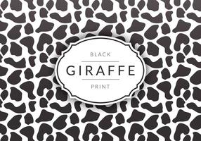 Free Black Giraffe Print Vektor Hintergrund