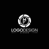 Fotografie Logo kombiniert mh Brief Kamera Zeichen Logo, modernes Logomark mh Symbol Vorlage Vektordesign vektor