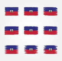 haiti flaggborste. National flagga vektor