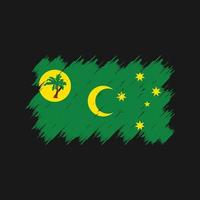 kokosöarna flaggborste. National flagga vektor