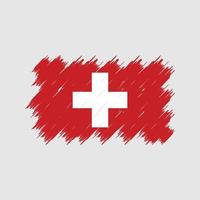 schweiz flaggborste. National flagga vektor