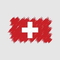 Bürste der Schweizer Flagge. Nationalflagge vektor
