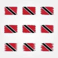 Flaggenbürste von Trinidad und Tobago. Nationalflagge vektor