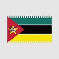 Mosambik-Flaggenvektor. Nationalflagge vektor