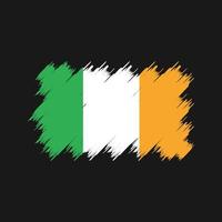 Bürste der irischen Flagge. Nationalflagge vektor