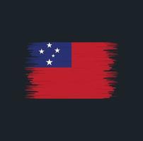 Bürste der Samoa-Flagge. Nationalflagge vektor