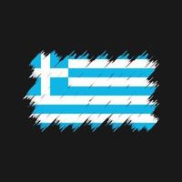 Greklands flagga borste. National flagga vektor