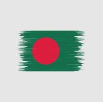 Bürste der Flagge von Bangladesch. Nationalflagge vektor