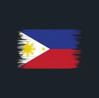 Bürste der philippinischen Flagge. Nationalflagge vektor