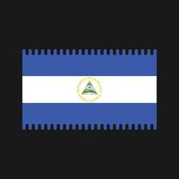 Nicaragua-Flaggenvektor. Nationalflagge vektor