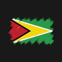 Bürste der Guyana-Flagge. Nationalflagge vektor