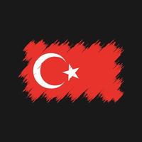 Bürste mit türkischer Flagge. Nationalflagge vektor