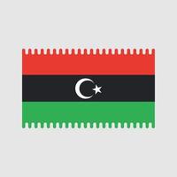 Libyen-Flaggenvektor. Nationalflagge vektor