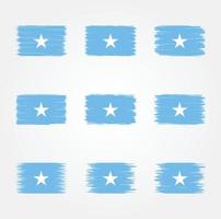 Somalia-Flagge-Pinsel-Sammlung vektor