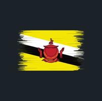 brunei flagga borste. National flagga vektor