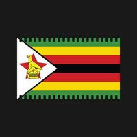 Simbabwe-Flaggenvektor. Nationalflagge vektor