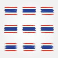thailand flag pinselsammlung vektor