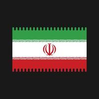 Iran flagga vektor. National flagga vektor