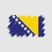 Flaggenbürste von Bosnien und Herzegowina. Nationalflagge vektor