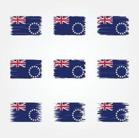 Cook Islands flagga borste. National flagga vektor